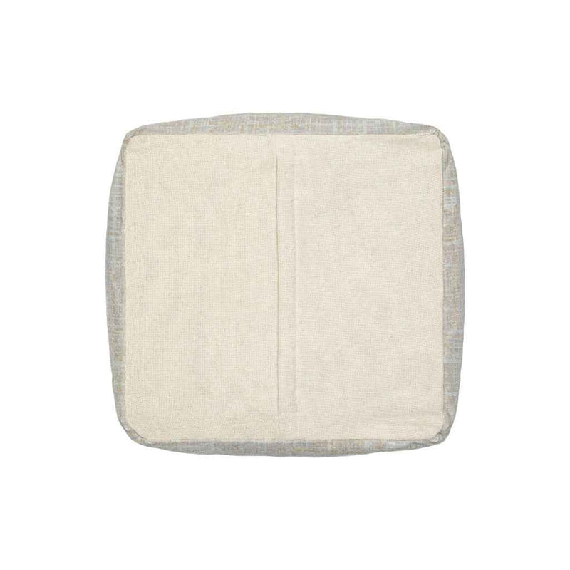 18" Beige Abstract Pouf Ottoman