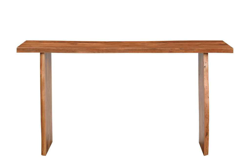 57" Chestnut Solid Wood Sled Console Table