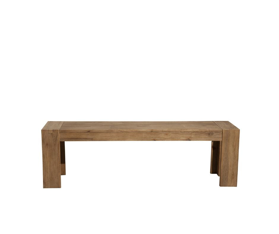 58" Natural Distressed Solid Wood Dining Bench - Living Room