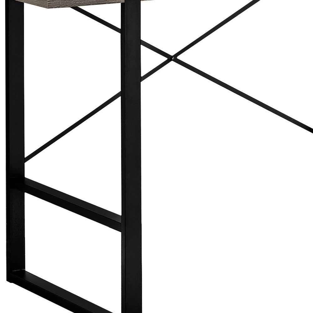 24" Taupe and Black Computer Desk - GreatEagleInc