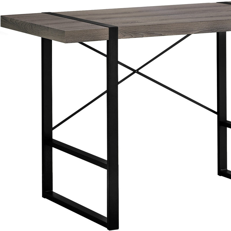 24" Taupe and Black Computer Desk - GreatEagleInc