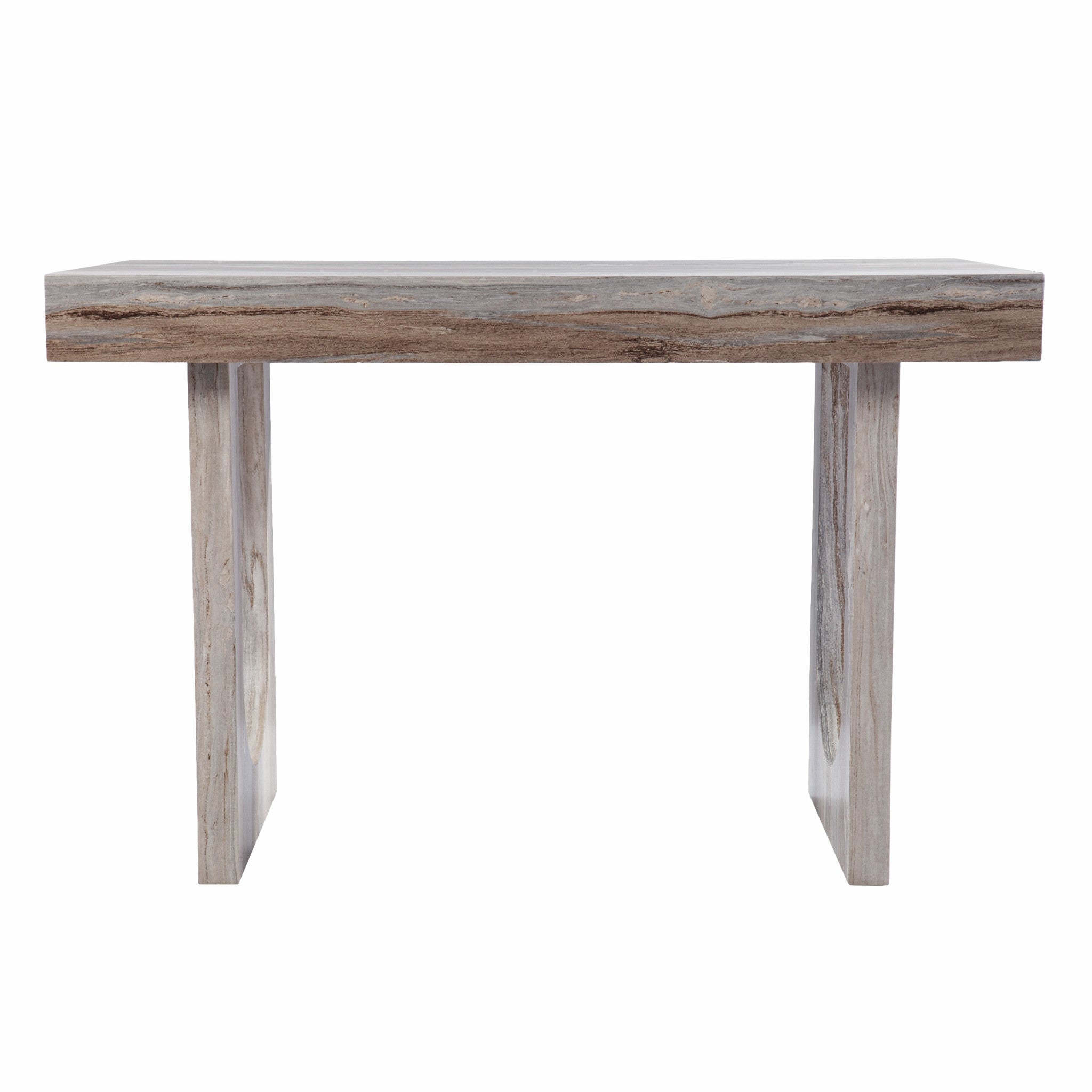 45" Brown Wood Sled Writing Desk - Office