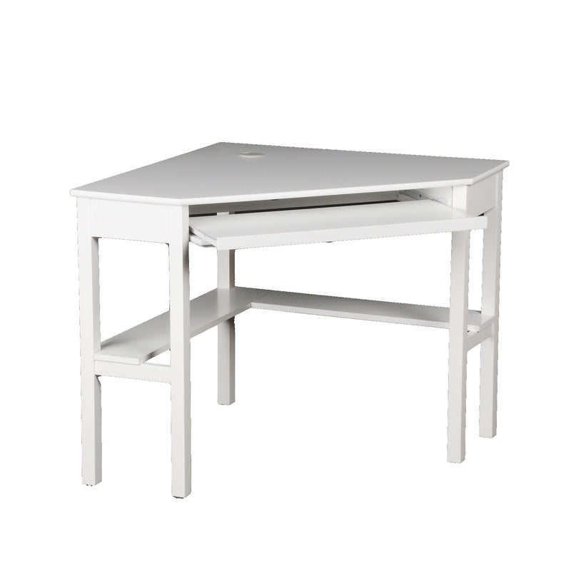 48" White Solid Wood Corner Writing Desk - Office