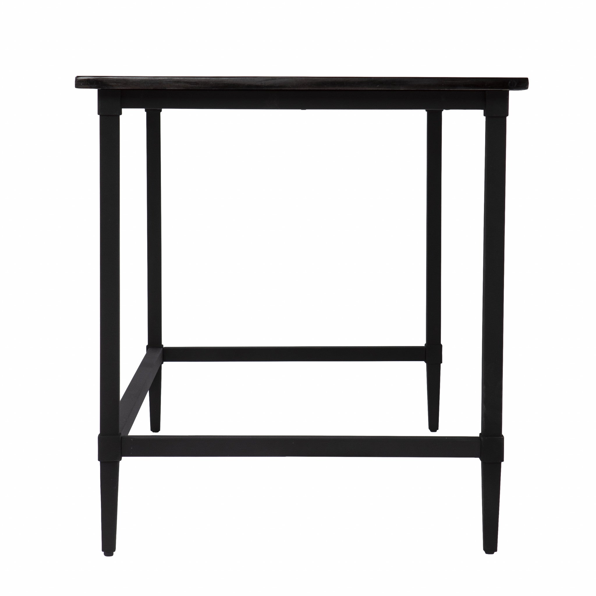 53" Black Wood Sled Writing Desk - Office