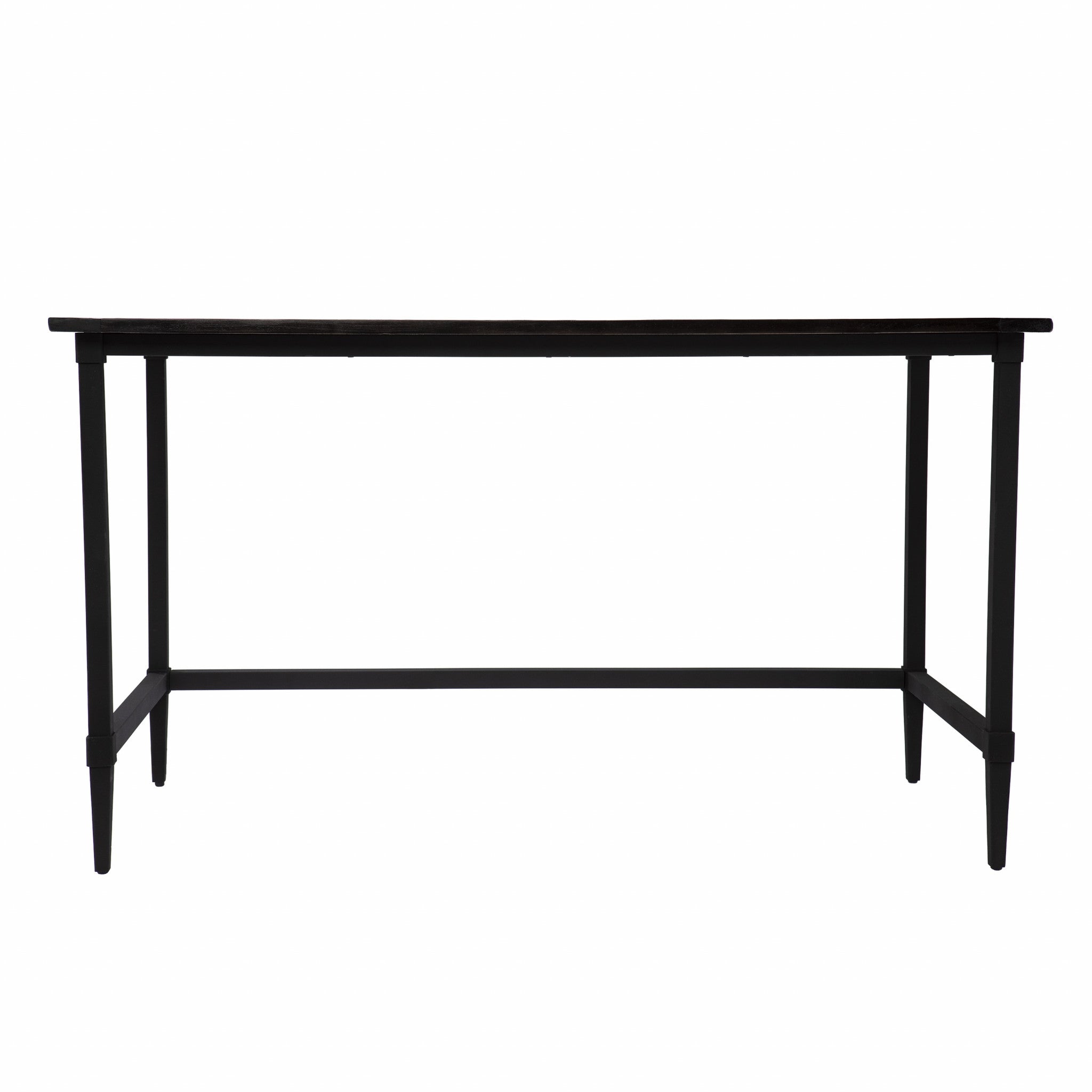 53" Black Wood Sled Writing Desk - Office