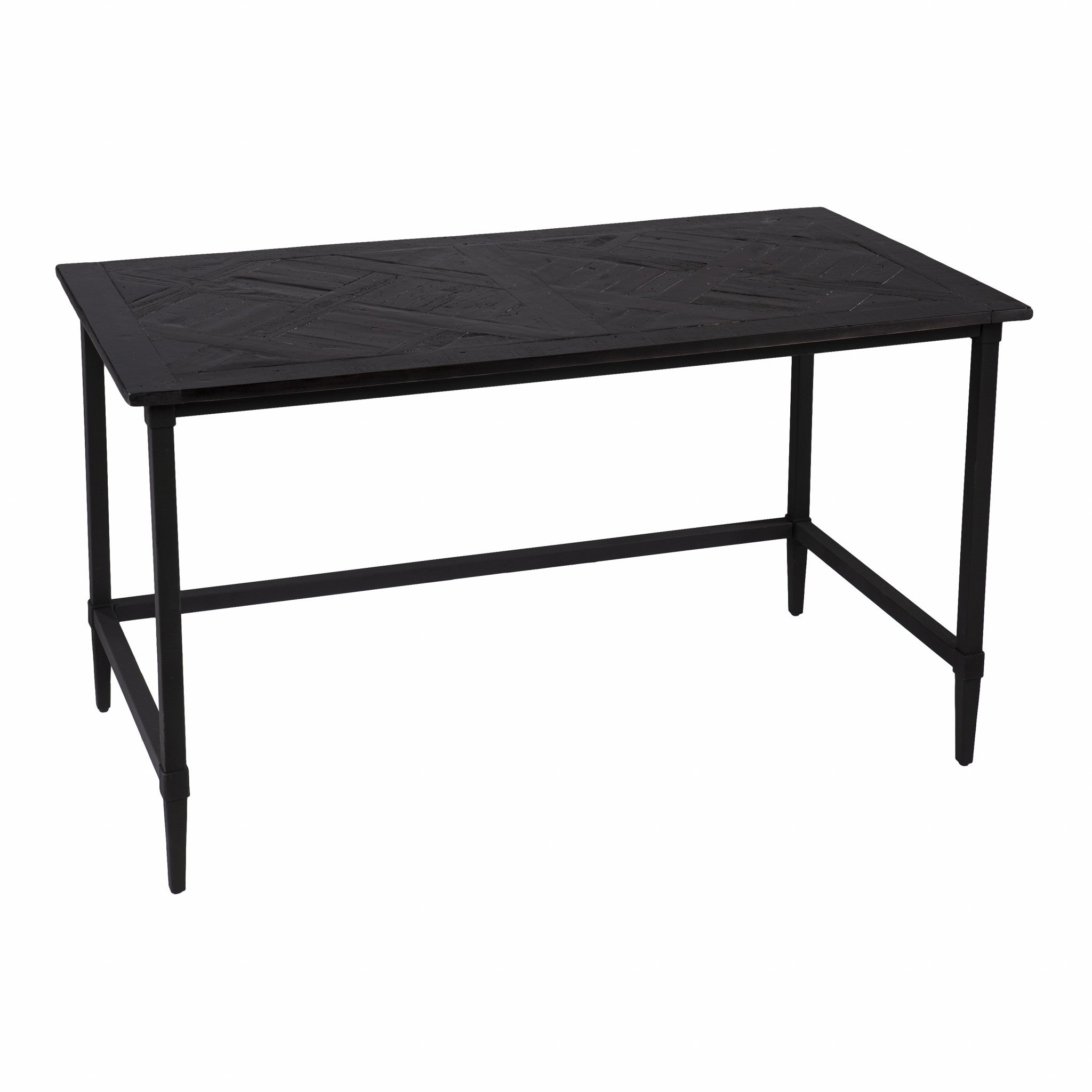 53" Black Wood Sled Writing Desk - Office