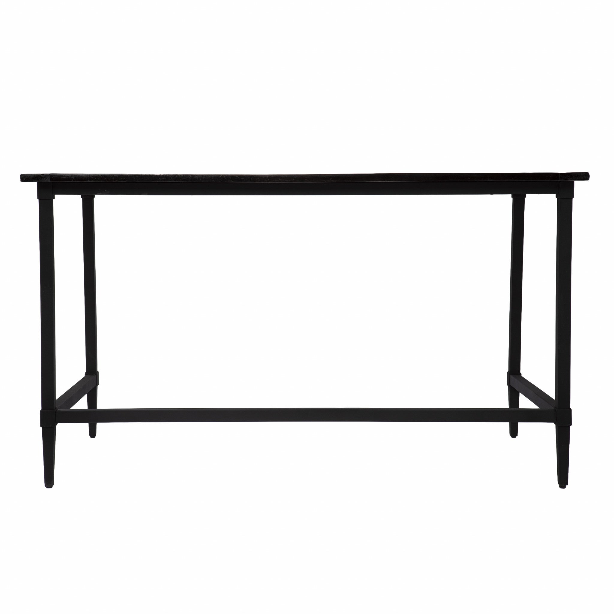 53" Black Wood Sled Writing Desk - Office