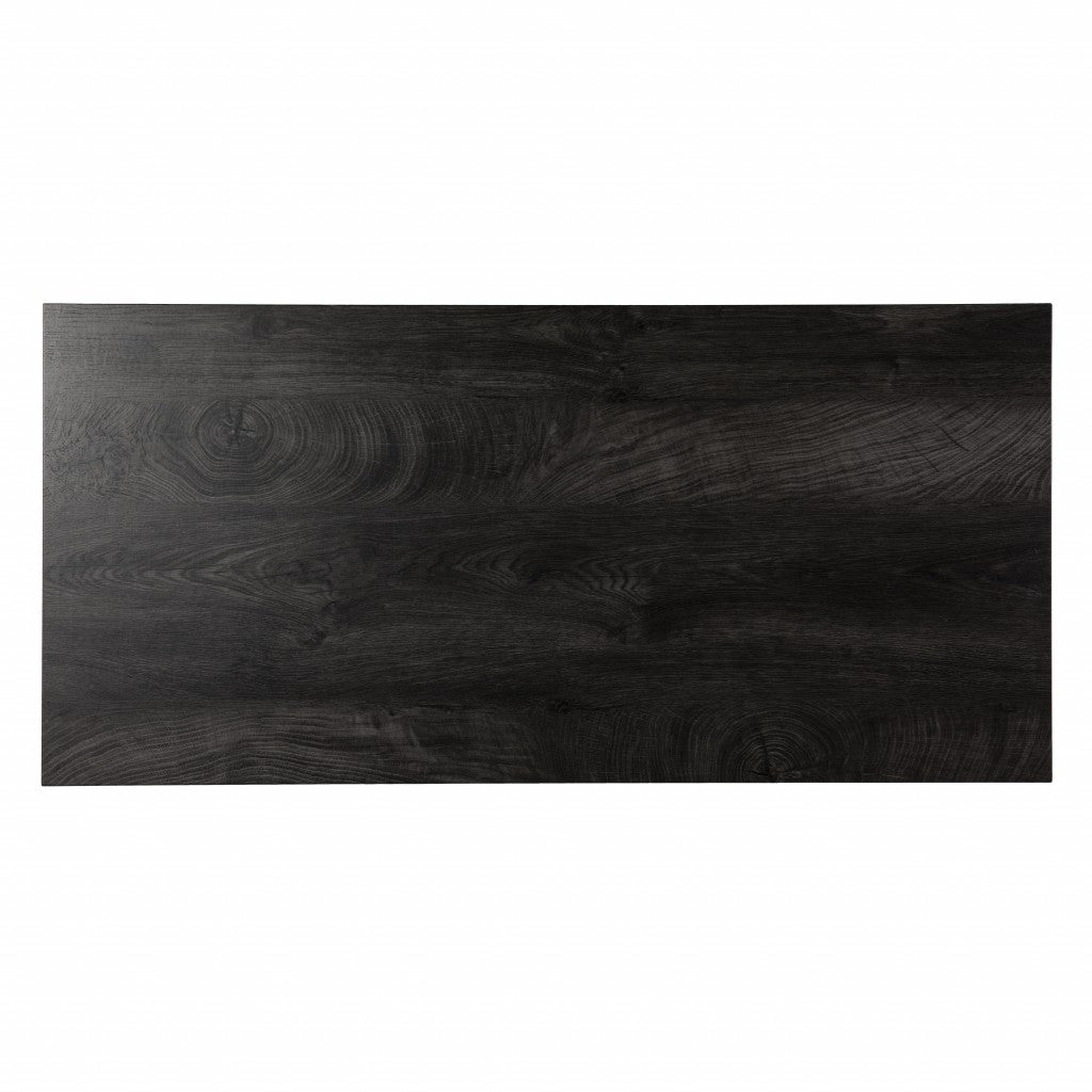 45" Black and Brown Wood Sled - Office