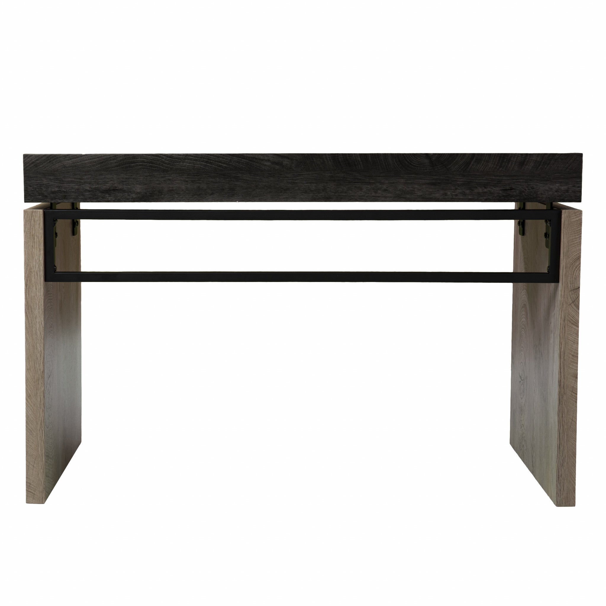 45" Black and Brown Wood Sled - Office