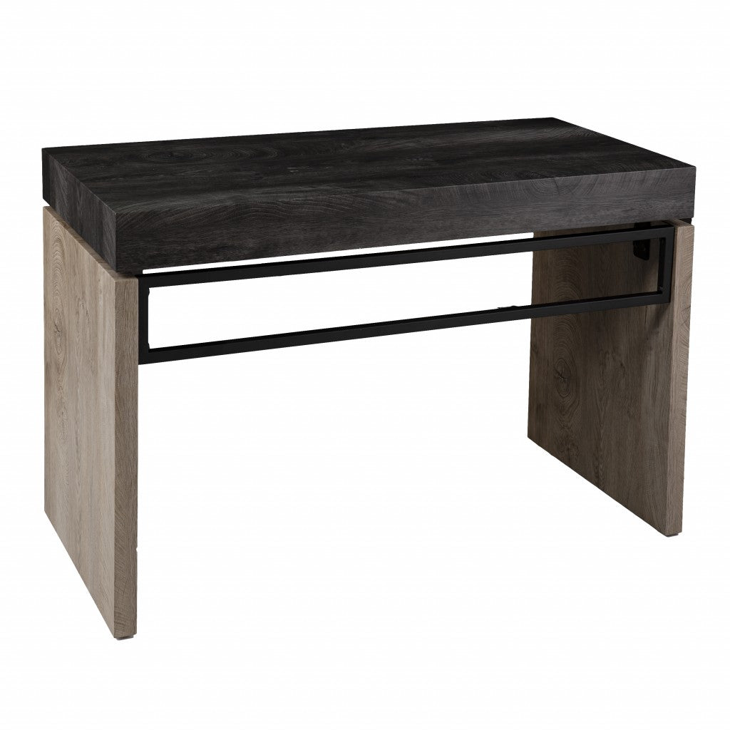 45" Black and Brown Wood Sled - Office