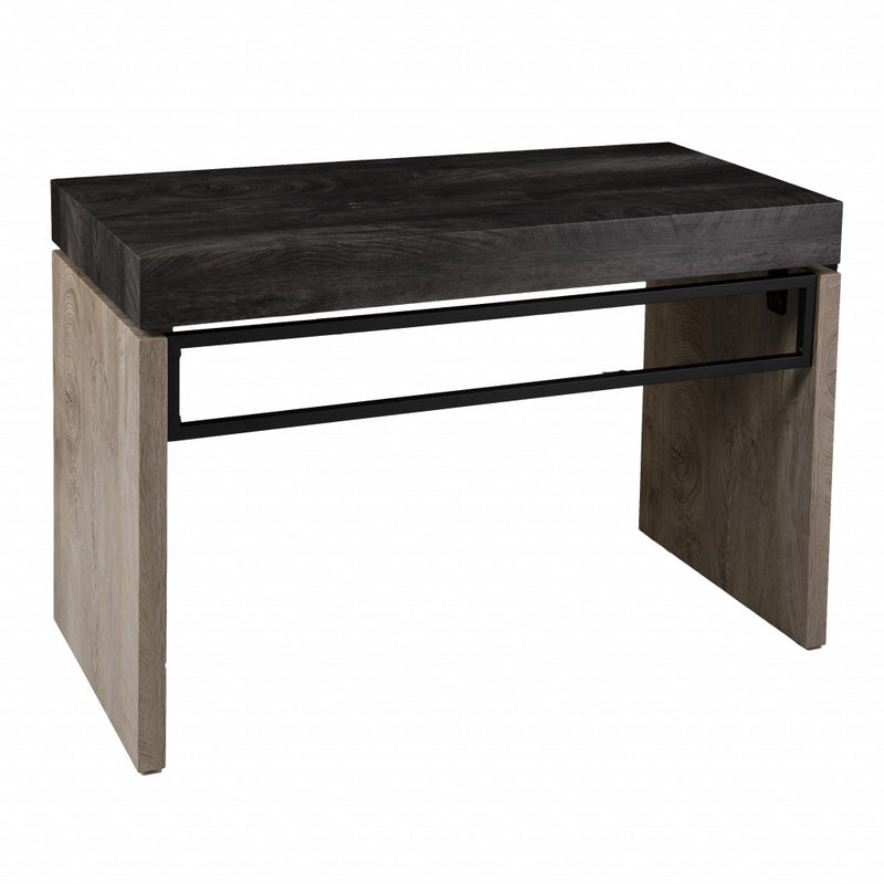 45" Black and Brown Wood Sled - Office