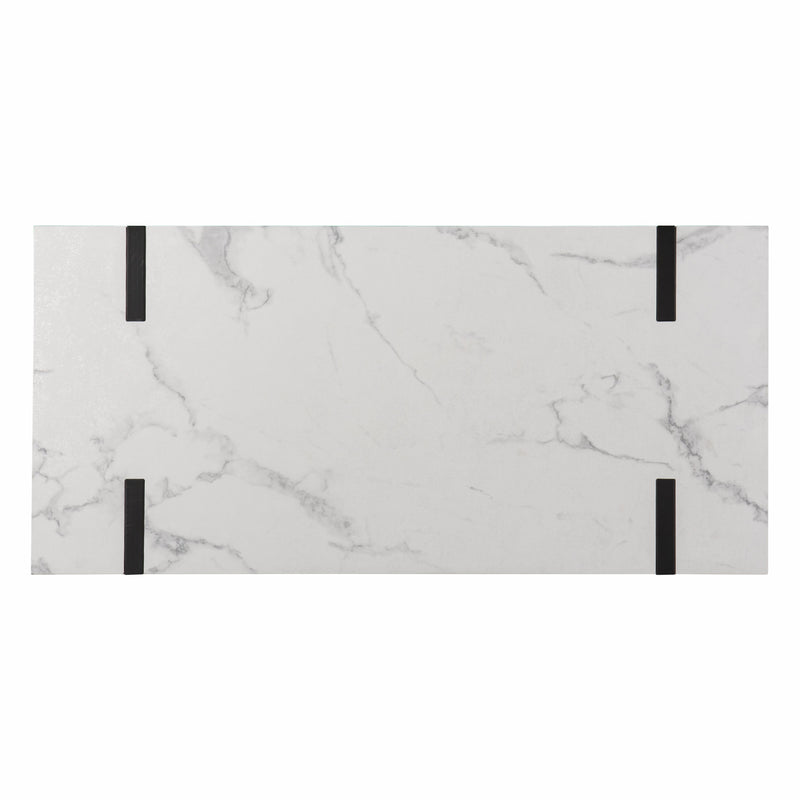 45" White and Black Writing Desk - Office