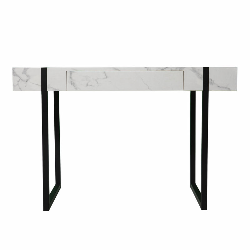45" White and Black Writing Desk - Office