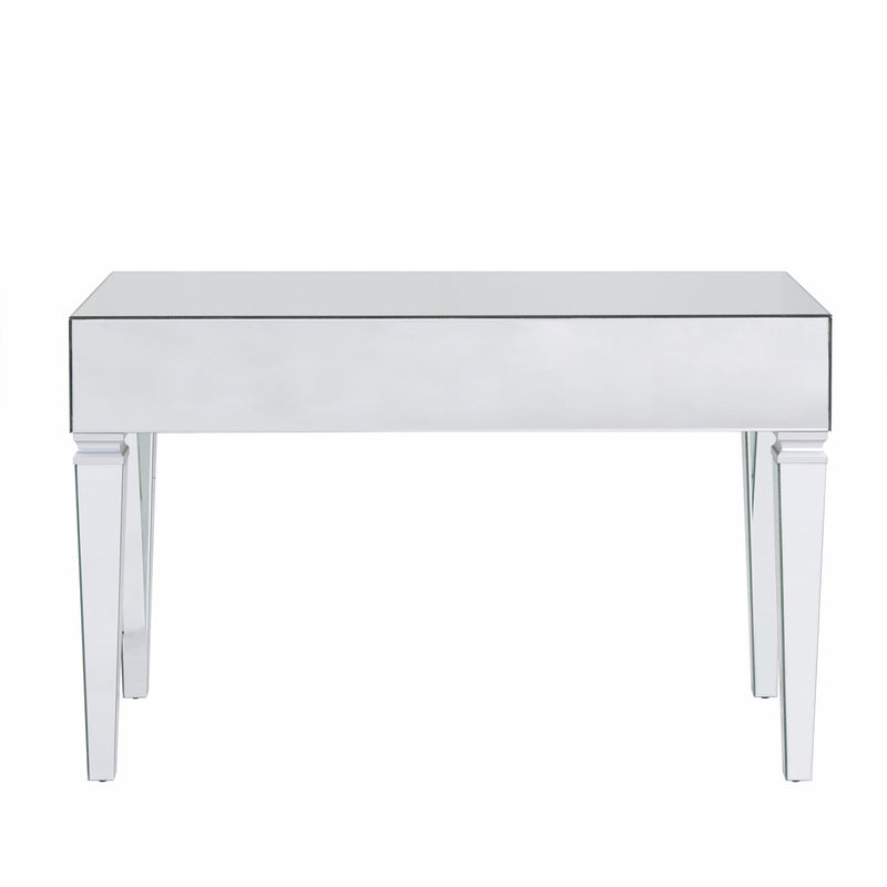 47" Silver Mirrored Writing Desk With Three Drawers - Office