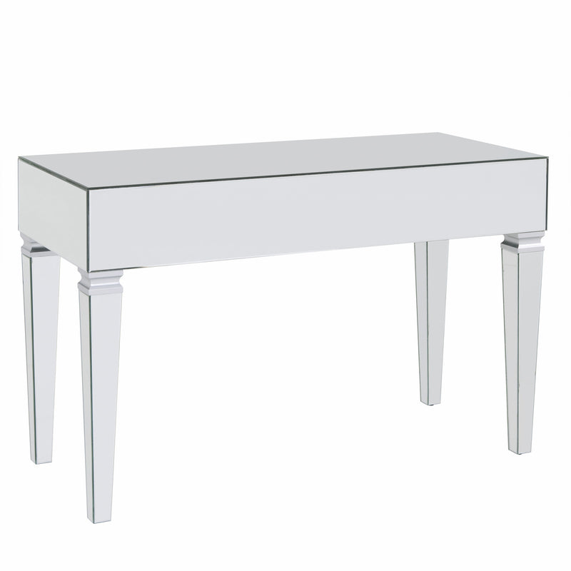 47" Silver Mirrored Writing Desk With Three Drawers - Office