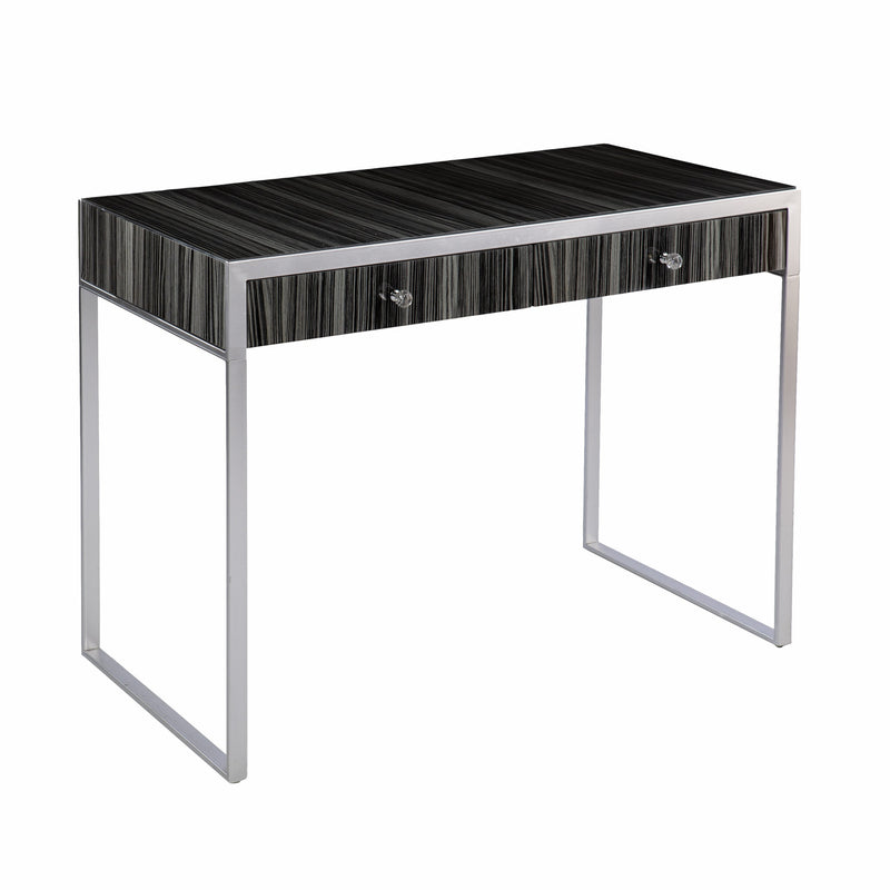 42" Silver Wood Sled With Two Drawers - Office
