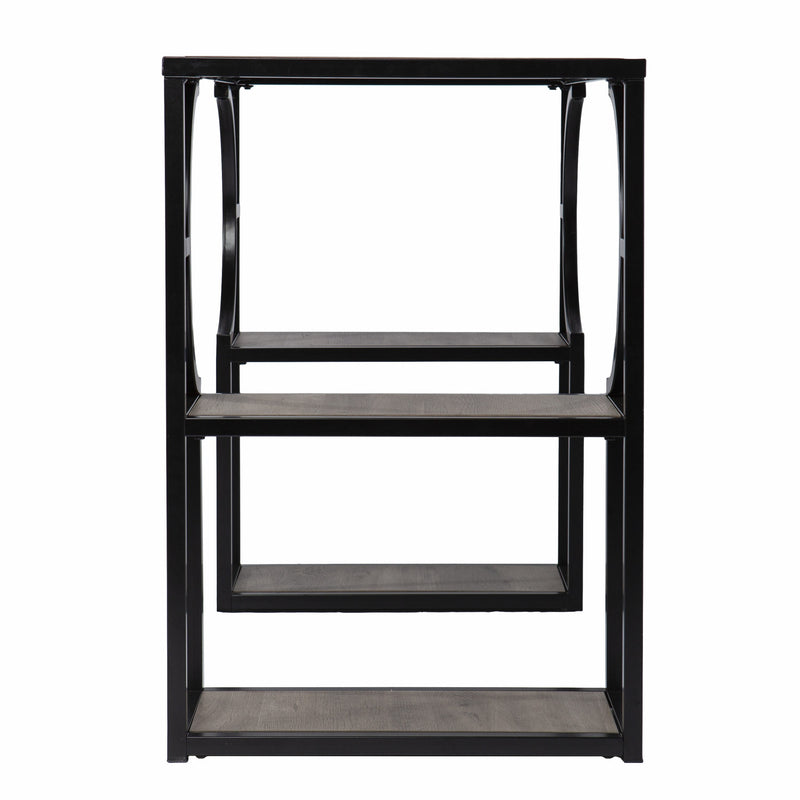 44" Gray and Black Wood Pedestal - Office
