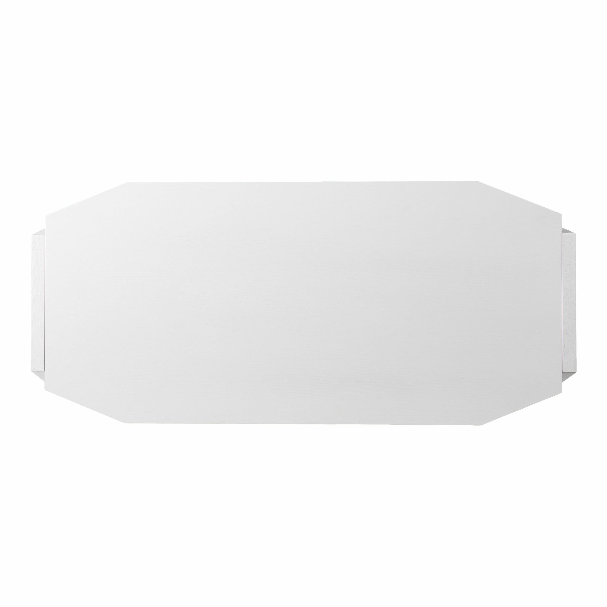48" White Wood With Two Drawers - Office