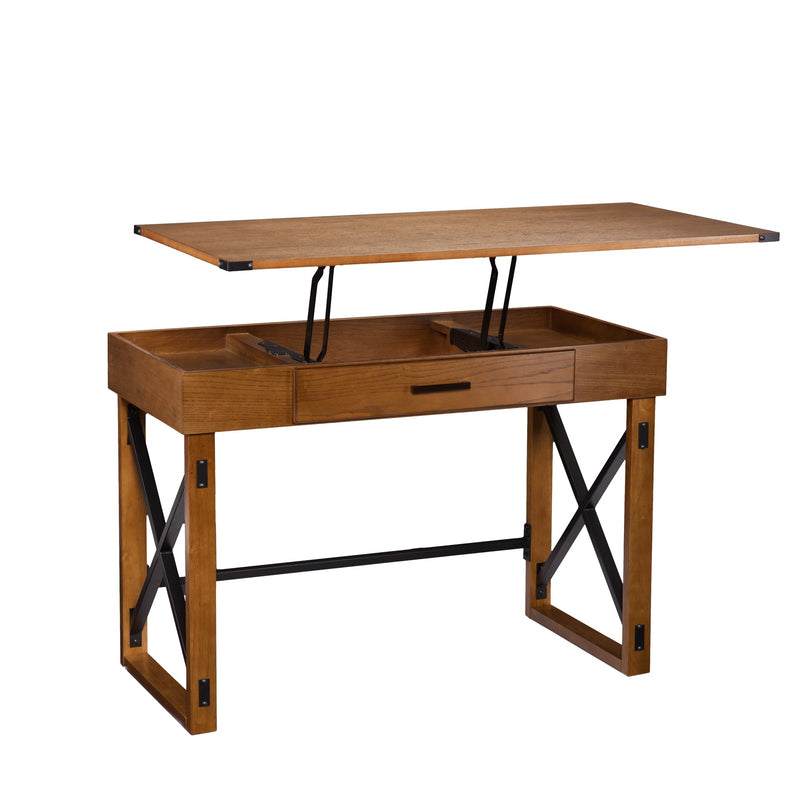49" Adjustable Natural Standing Desk Converter - Office