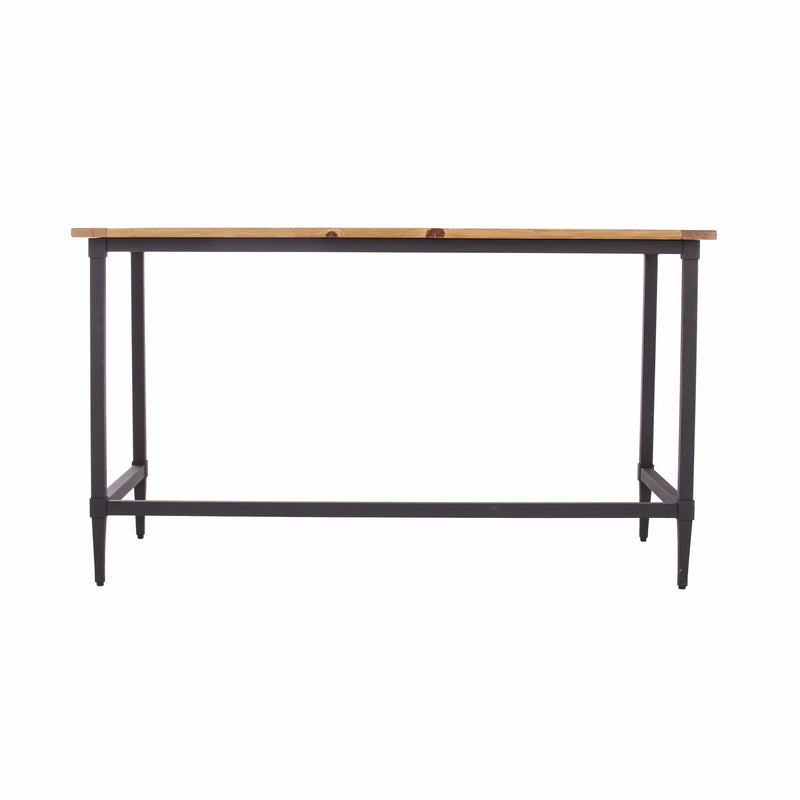 53" Natural and Black Wood Writing Desk - Office