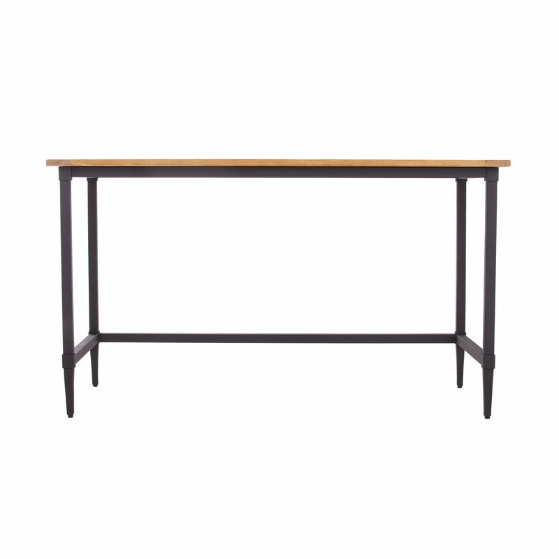 53" Natural and Black Wood Writing Desk - Office