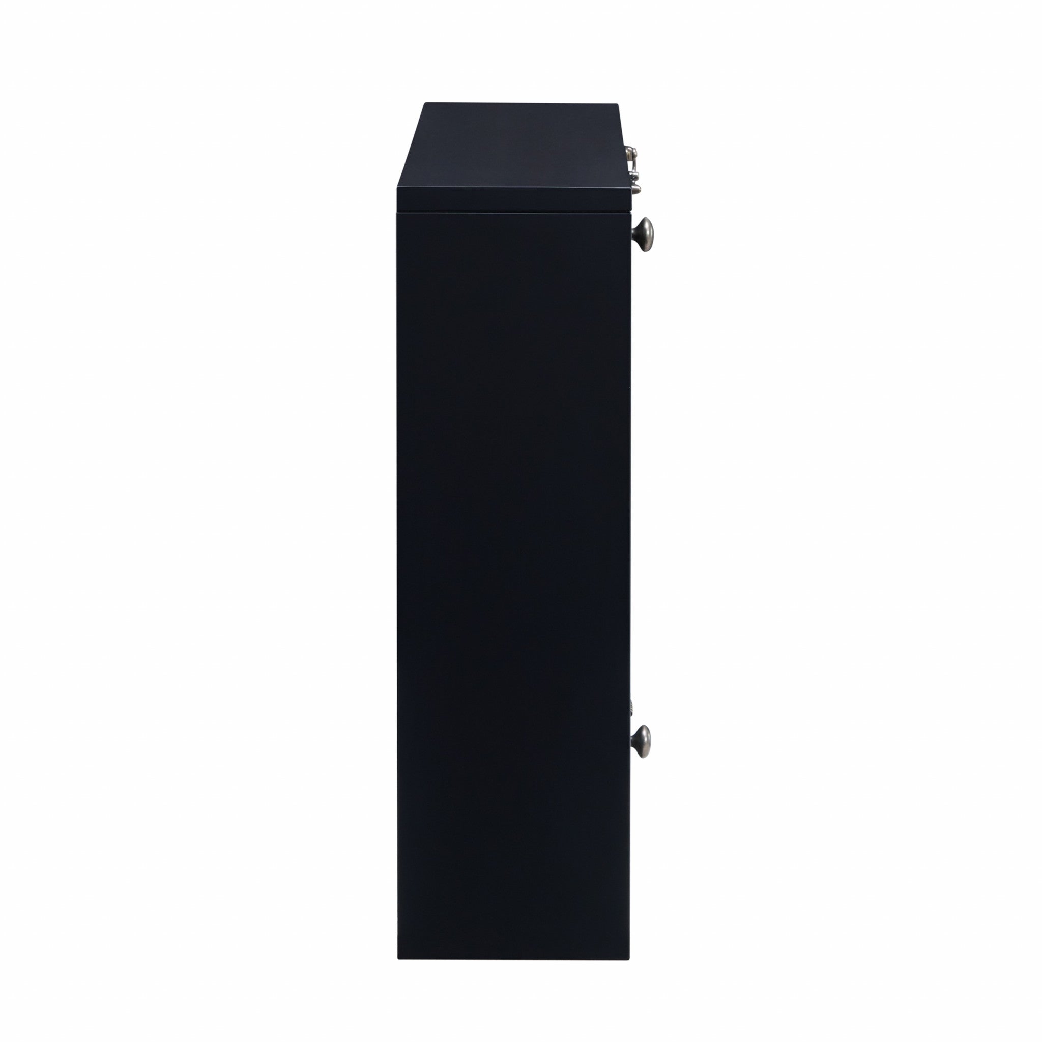 26" Black Wood Wall Mounted Folding Floating Desk - Office