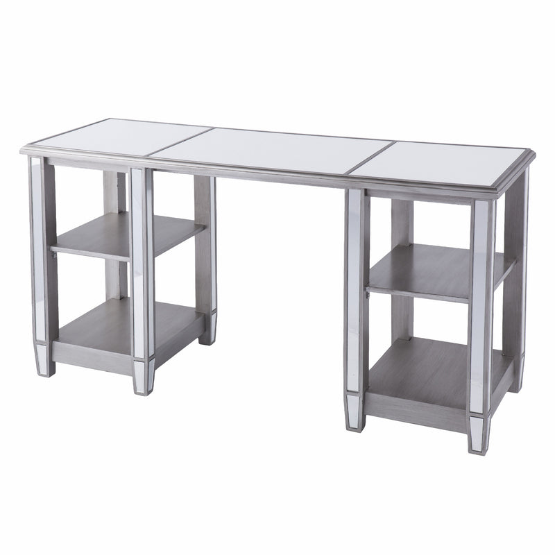 50" Silver Wood Mirrored - Office