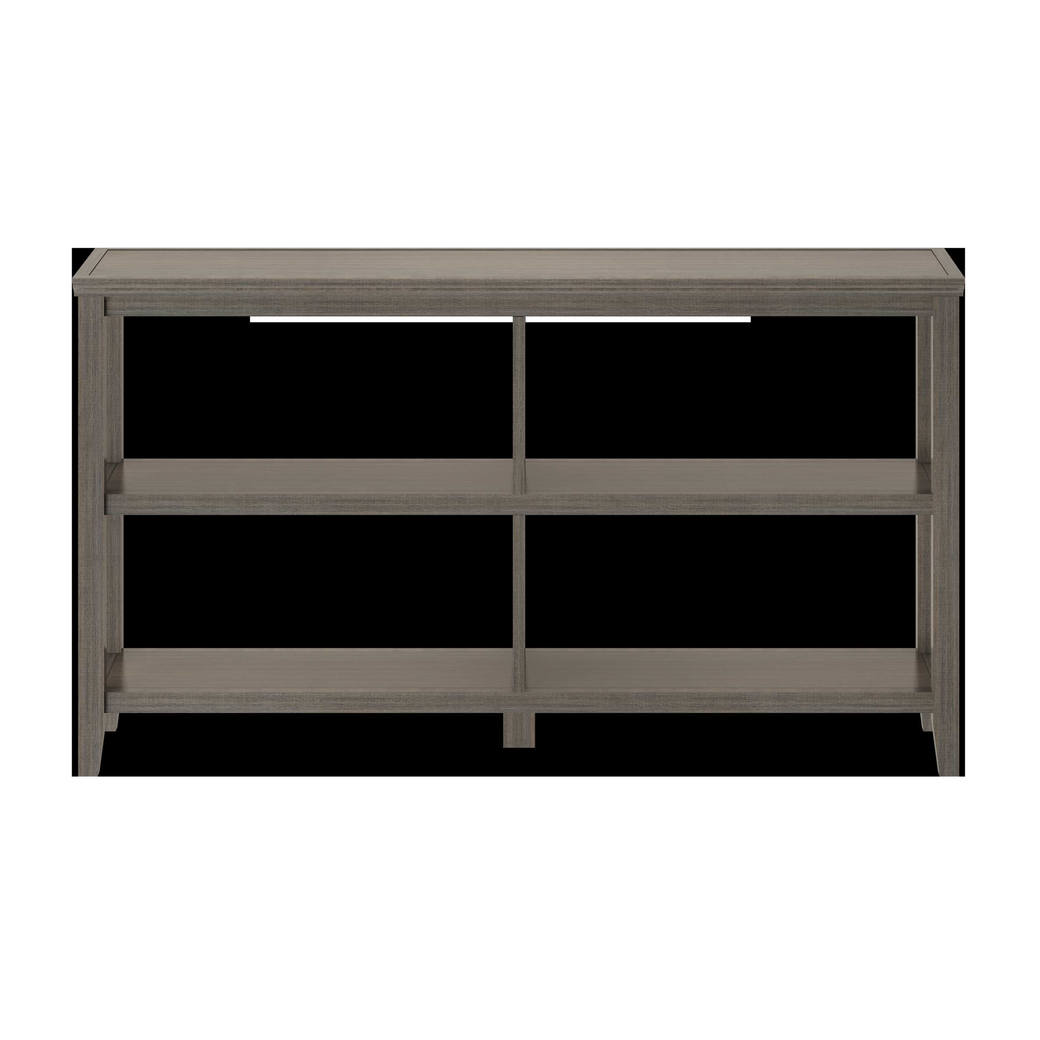 Gray Solid and Manufactured Wood and Solid Wood Double Bookcase