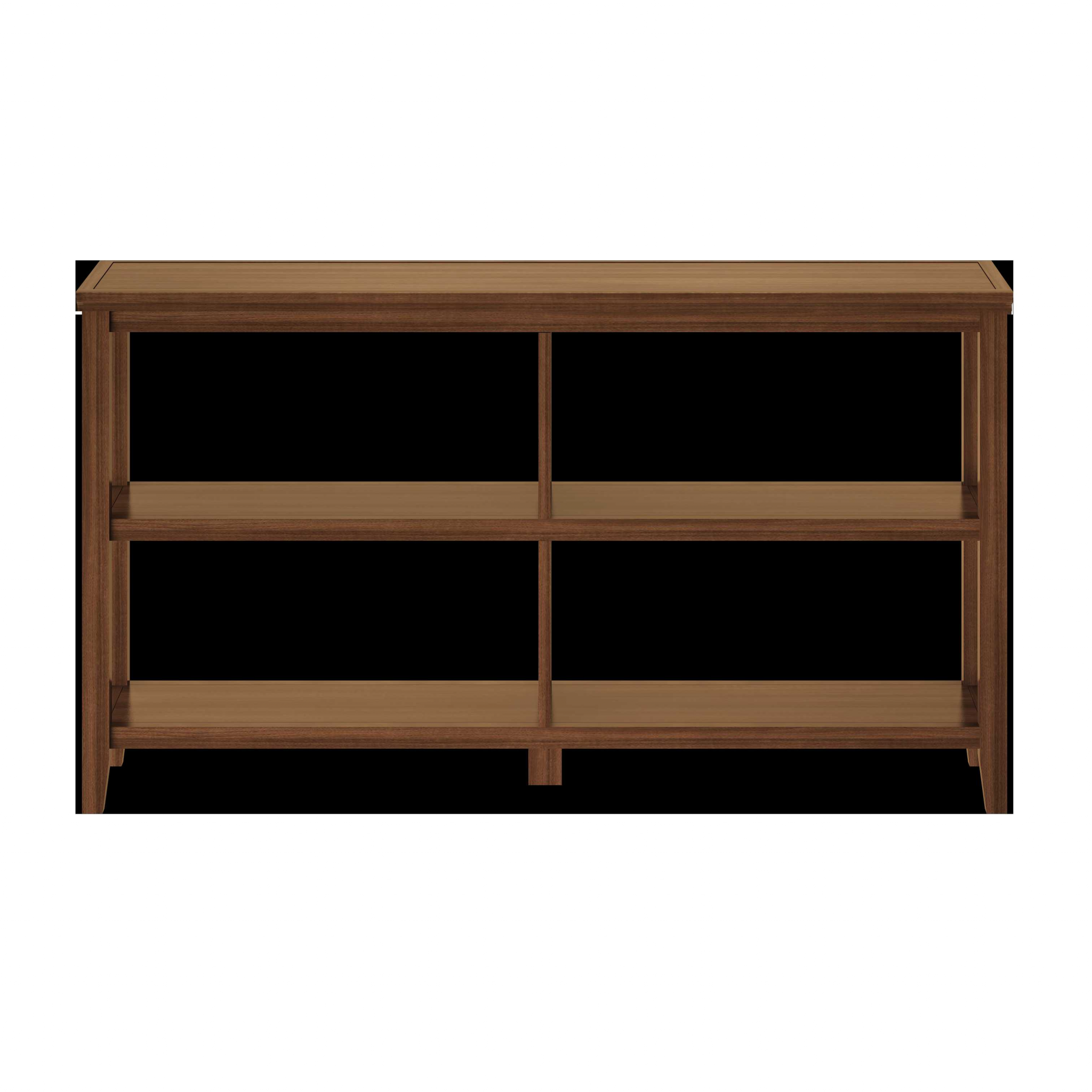 Brown Solid Wood Double Bookcase