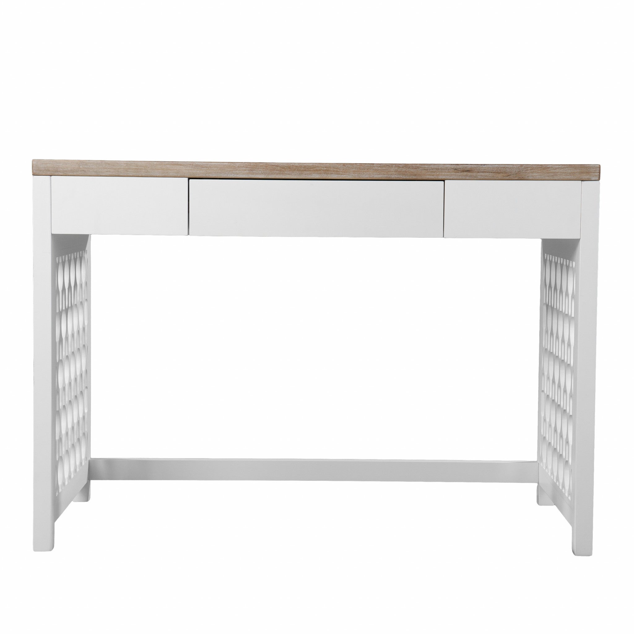 43" Natural and White Wood - Office