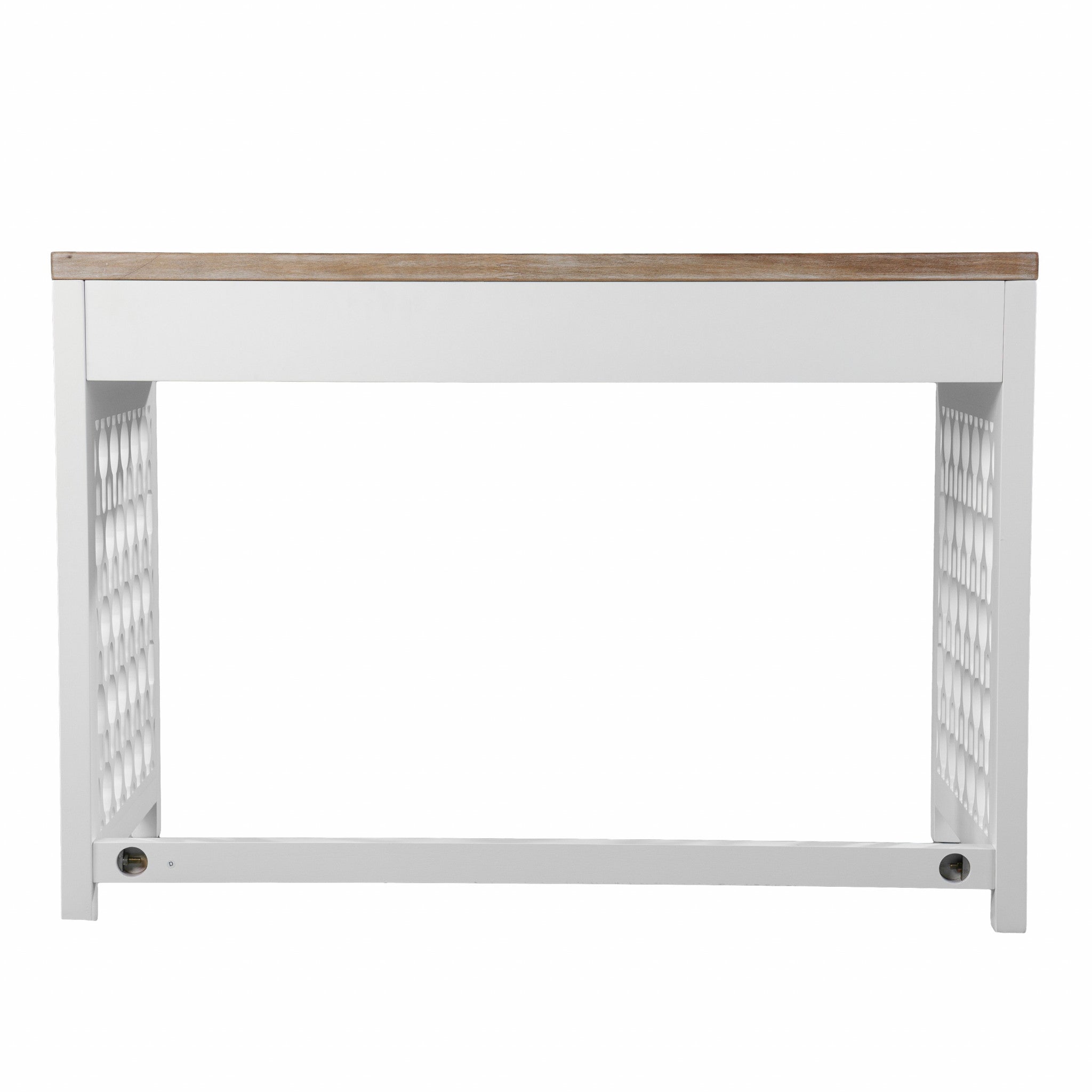 43" Natural and White Wood - Office