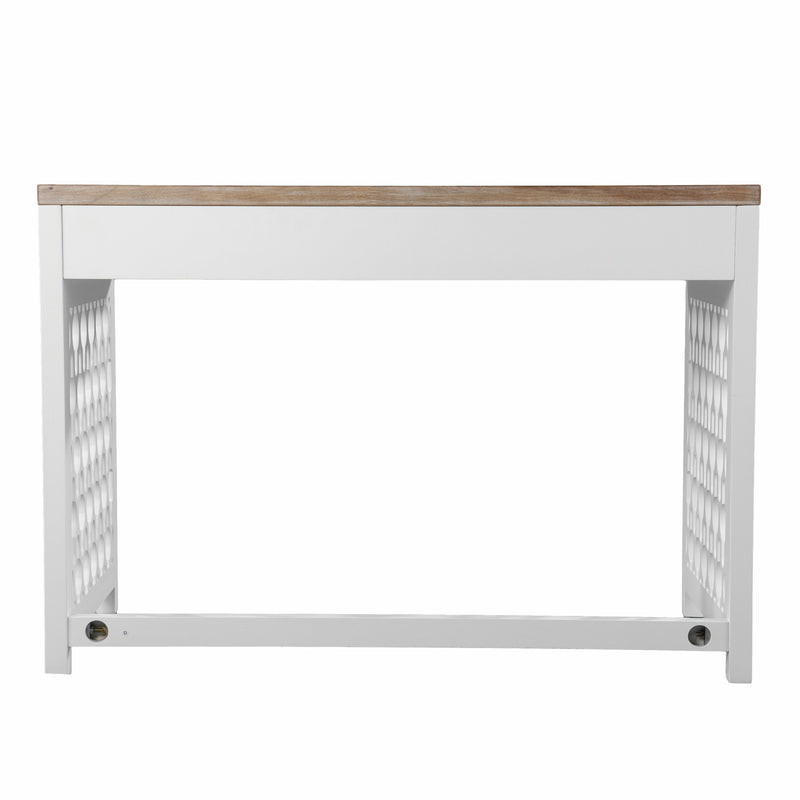 43" Natural and White Wood - Office