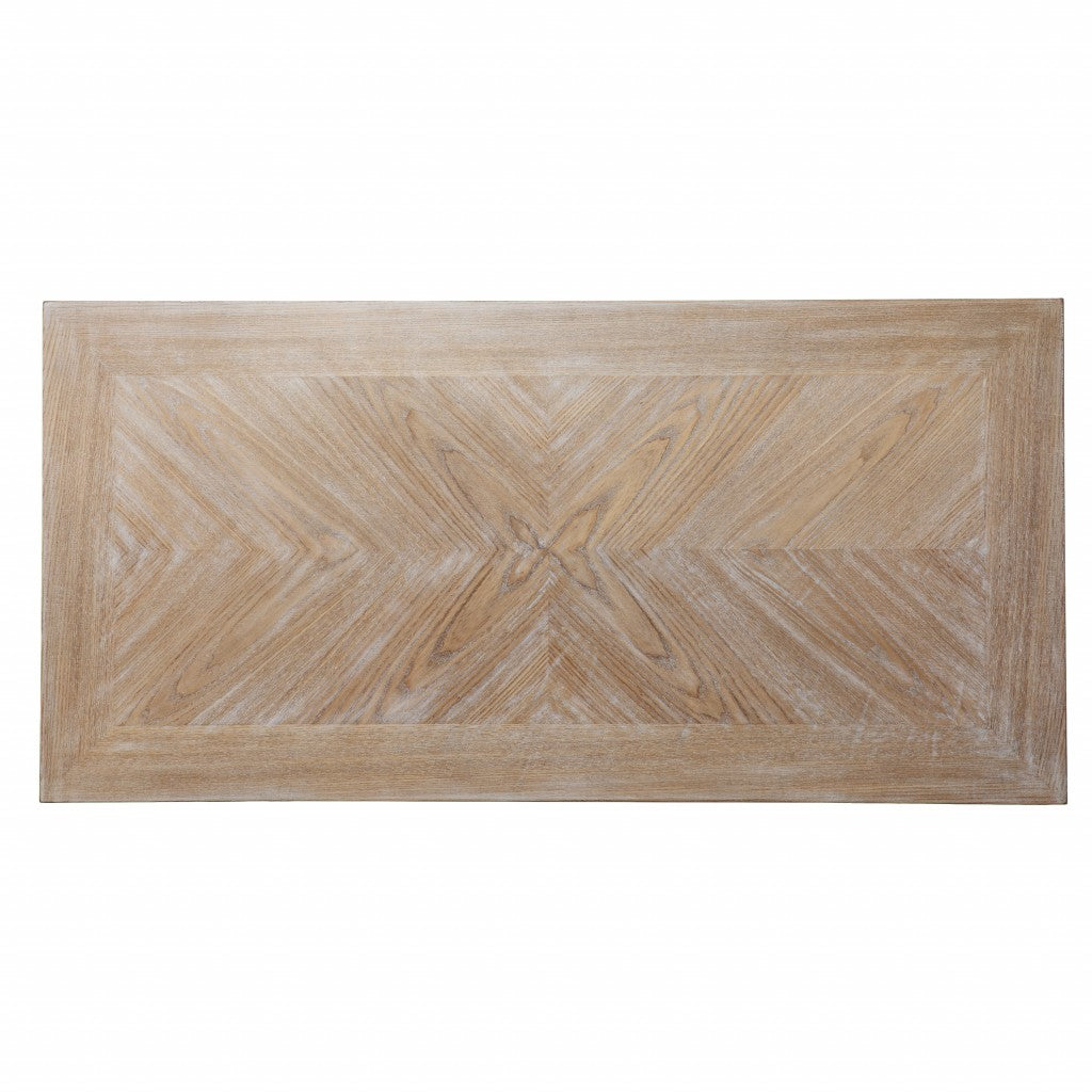 43" Natural and White Wood - Office