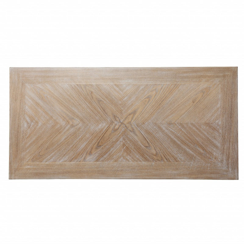 43" Natural and White Wood - Office