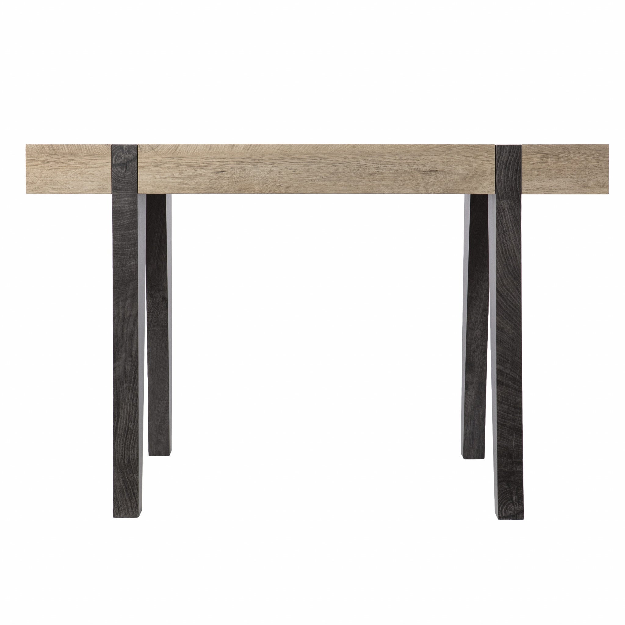 45" Natural and Dark Brown Wood Parsons - Office