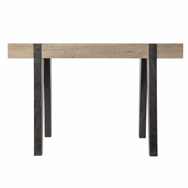 45" Natural and Dark Brown Wood Parsons - Office