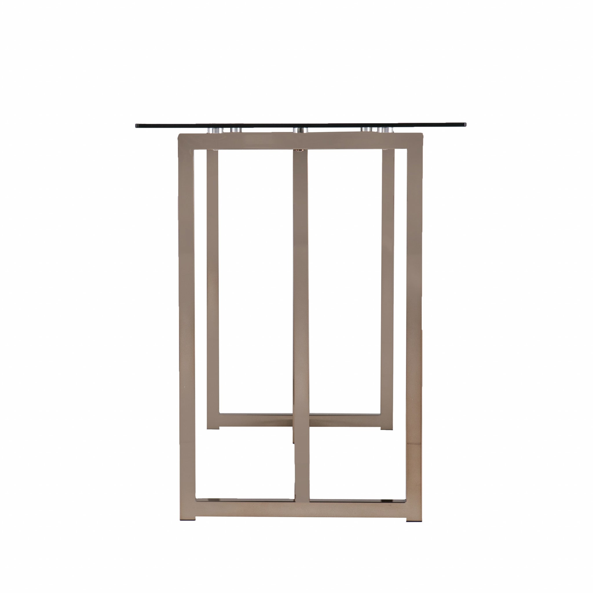 48" Clear and Champagne Glass Writing Desk - Office