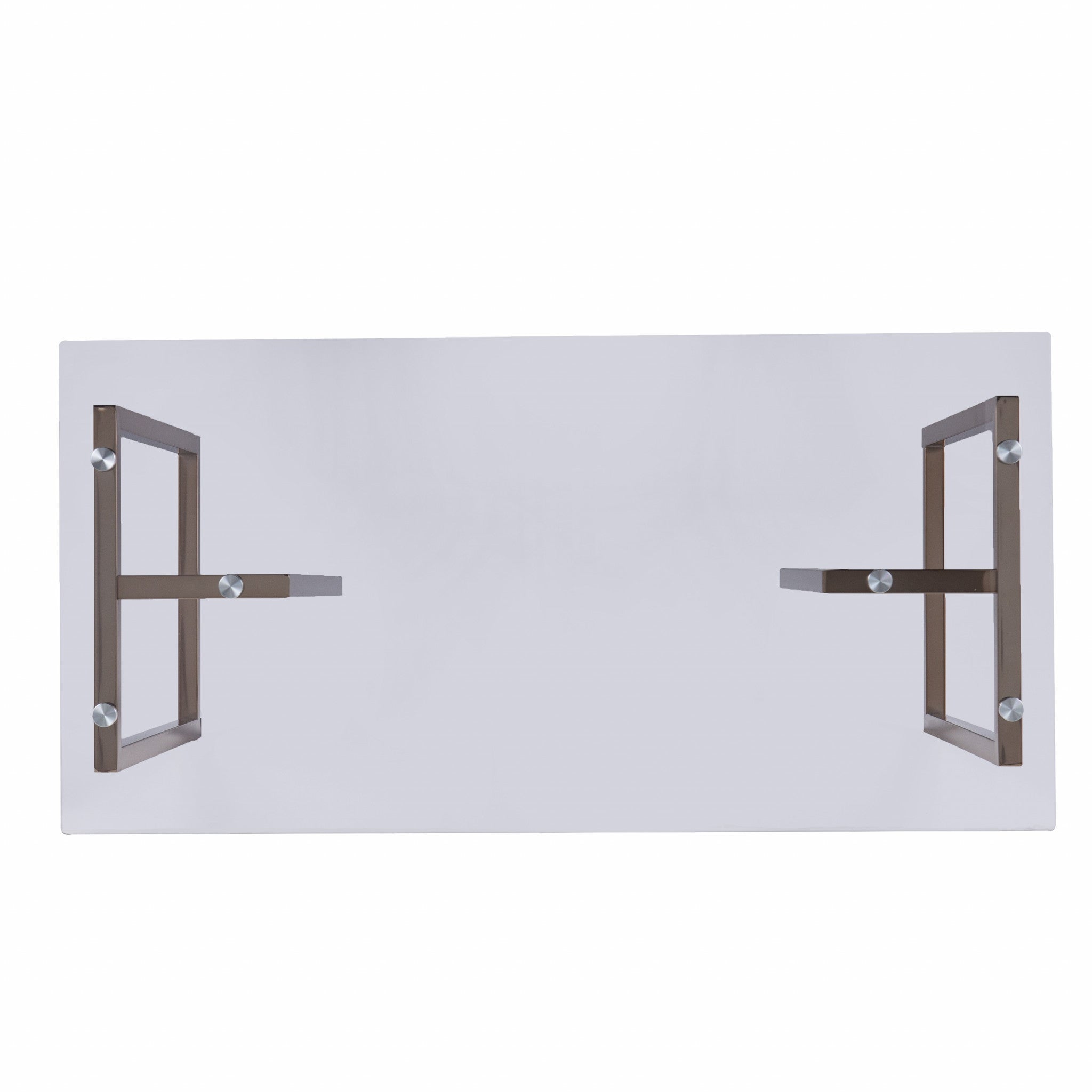 48" Clear and Champagne Glass Writing Desk - Office