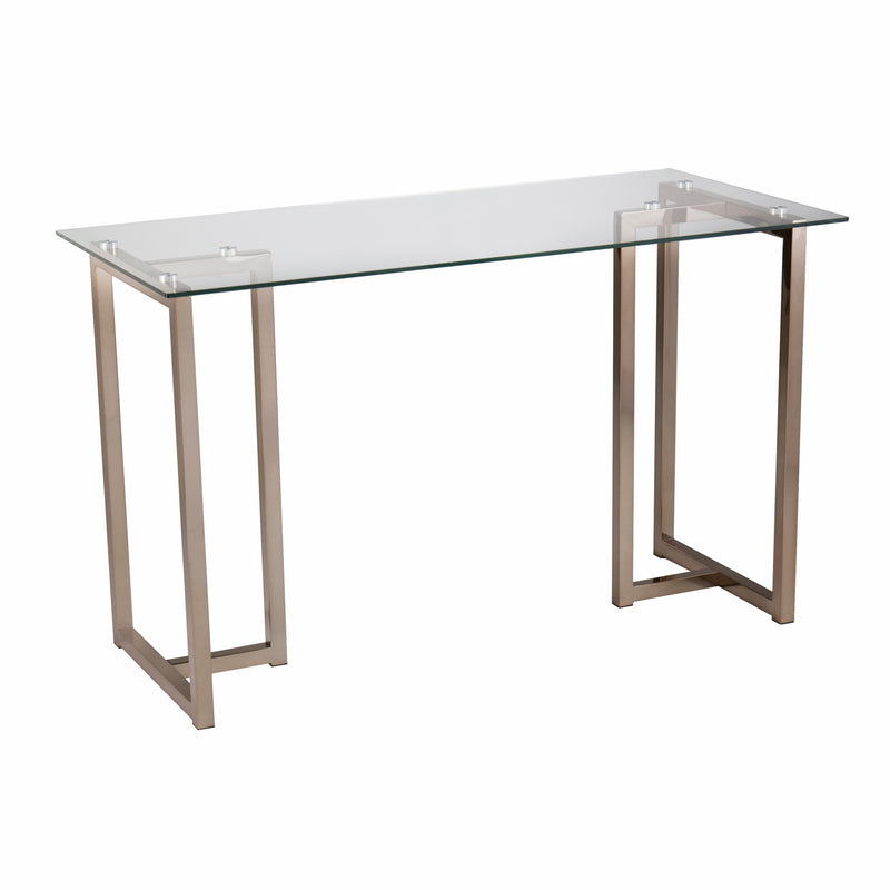 48" Clear and Champagne Glass Writing Desk - Office