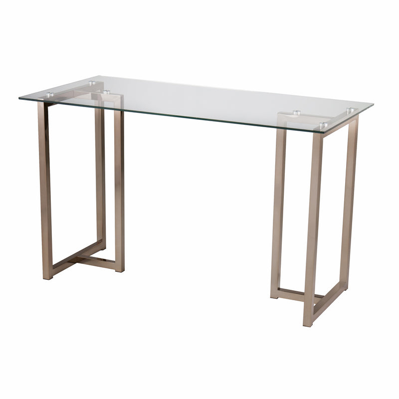 48" Clear and Champagne Glass Writing Desk - Office