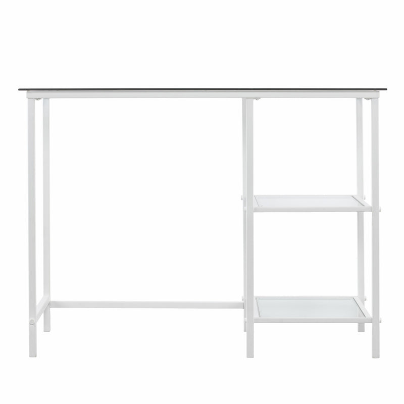 42" Clear and White Glass and Iron - Office