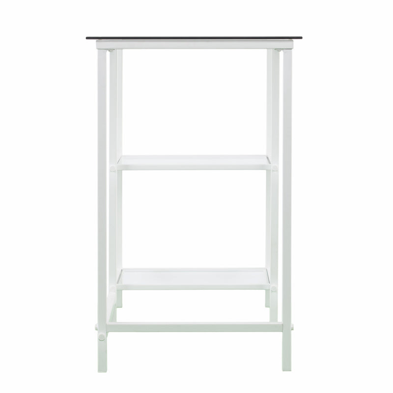 42" Clear and White Glass and Iron - Office