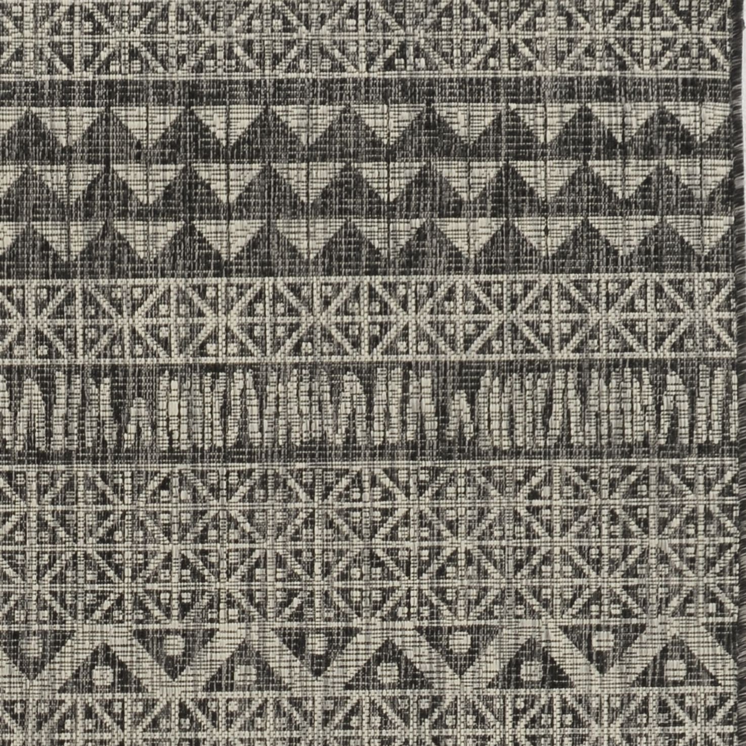 3' X 4' Charcoal Southwestern Indoor Outdoor Area Rug - Outdoor