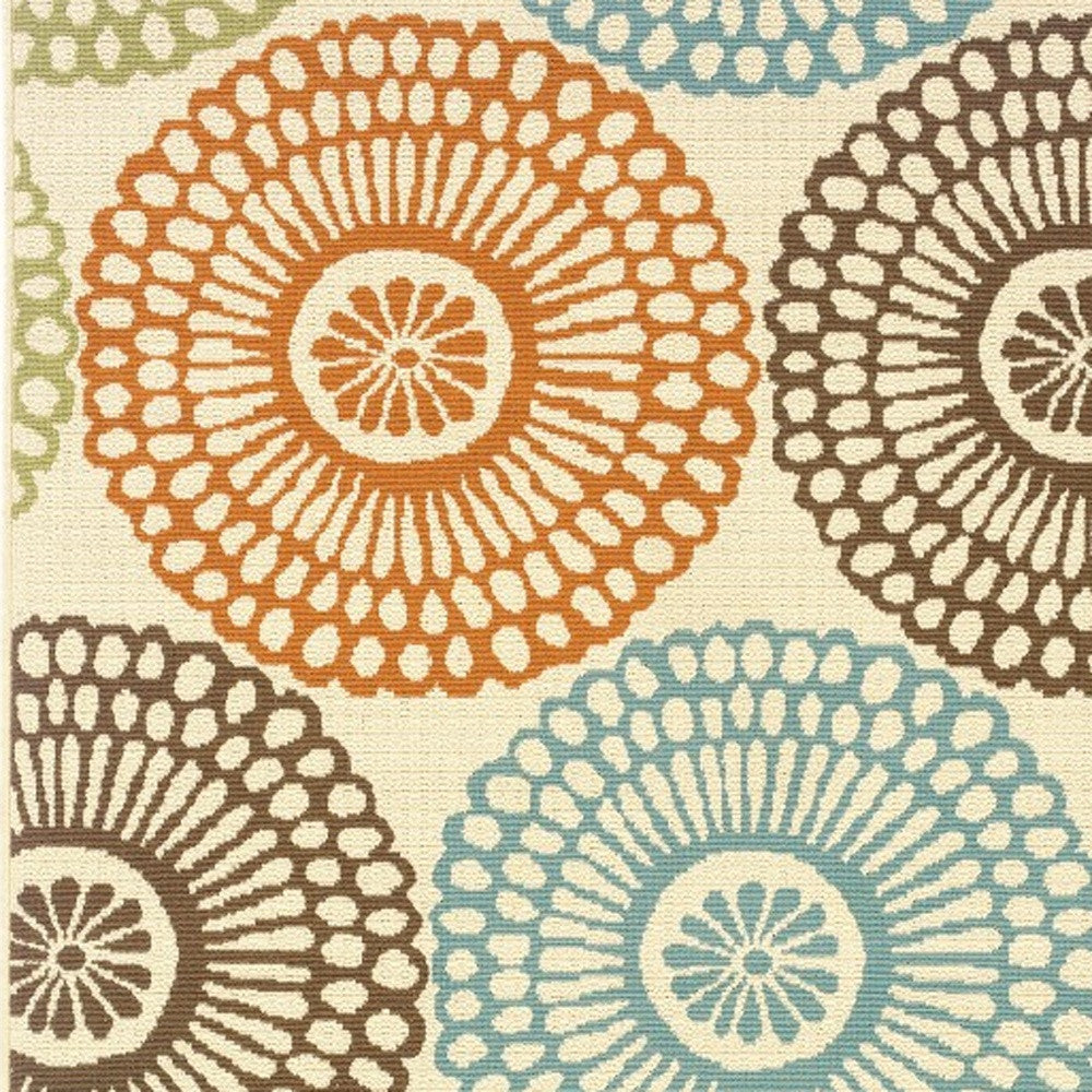 5' X 8' Beige Indoor Outdoor Area Rug - Outdoor