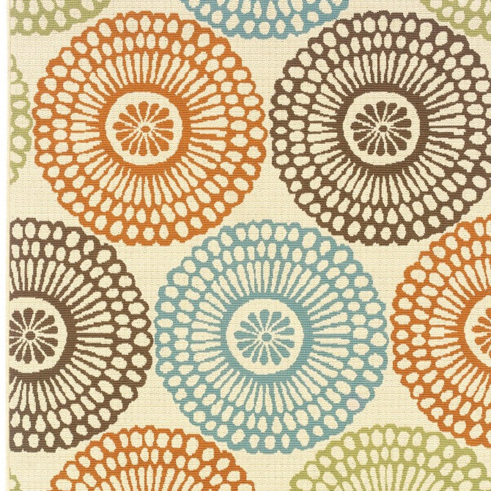 8' X 13' Beige Indoor Outdoor Area Rug - Outdoor