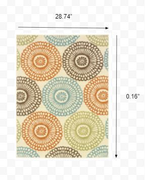 2' X 4' Beige Indoor Outdoor Area Rug - Outdoor