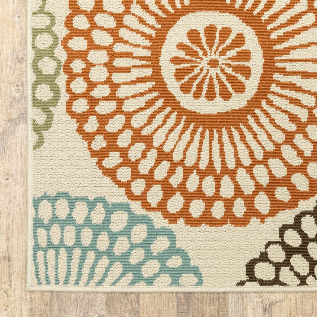 2' X 4' Beige Indoor Outdoor Area Rug - Outdoor