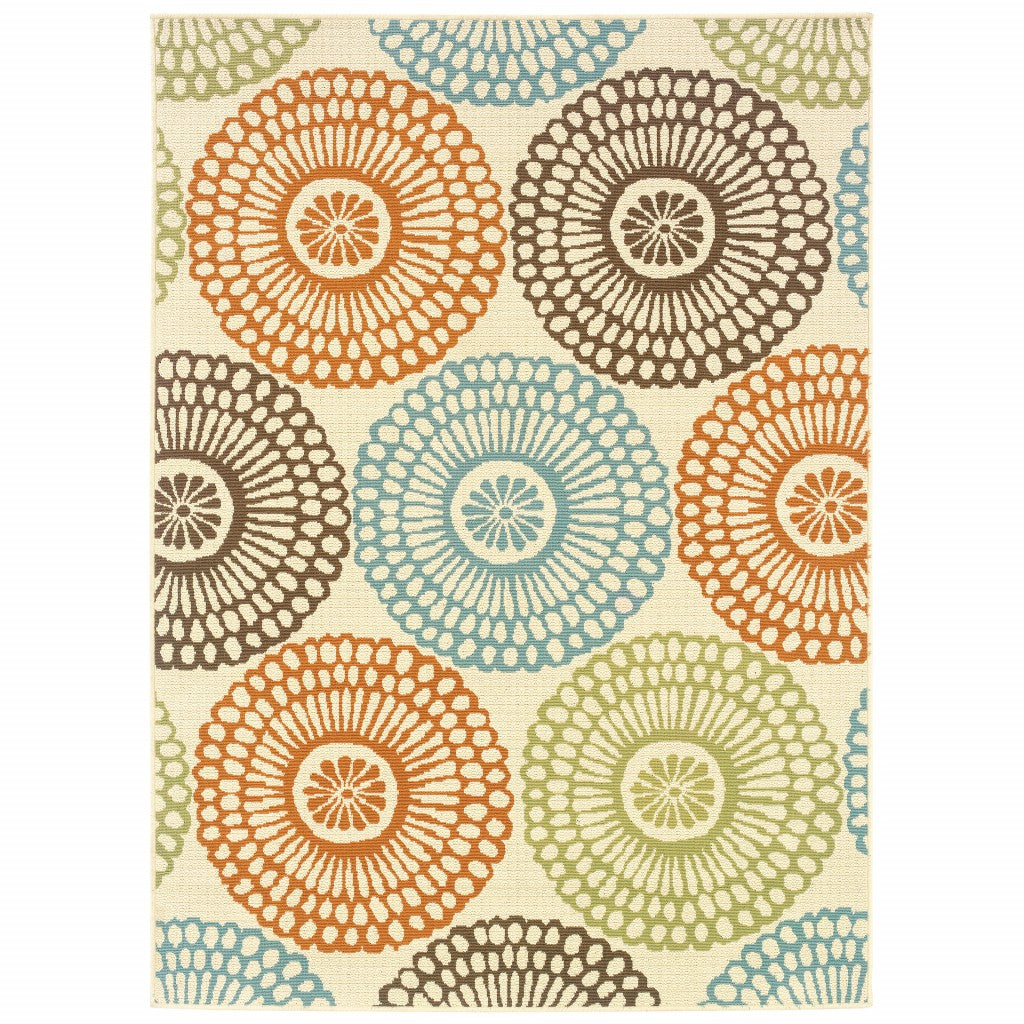 2' X 4' Beige Indoor Outdoor Area Rug - Outdoor