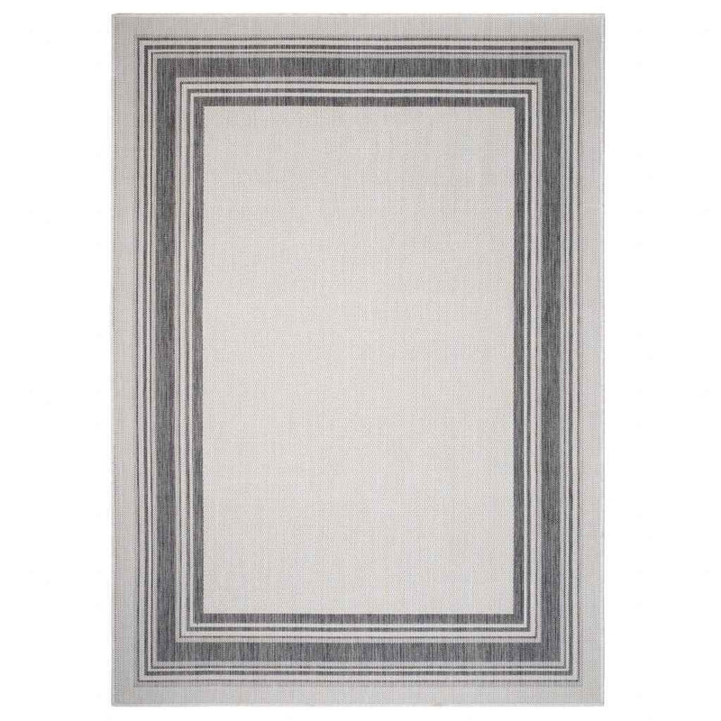 3' X 5' Gray Indoor Outdoor Area Rug