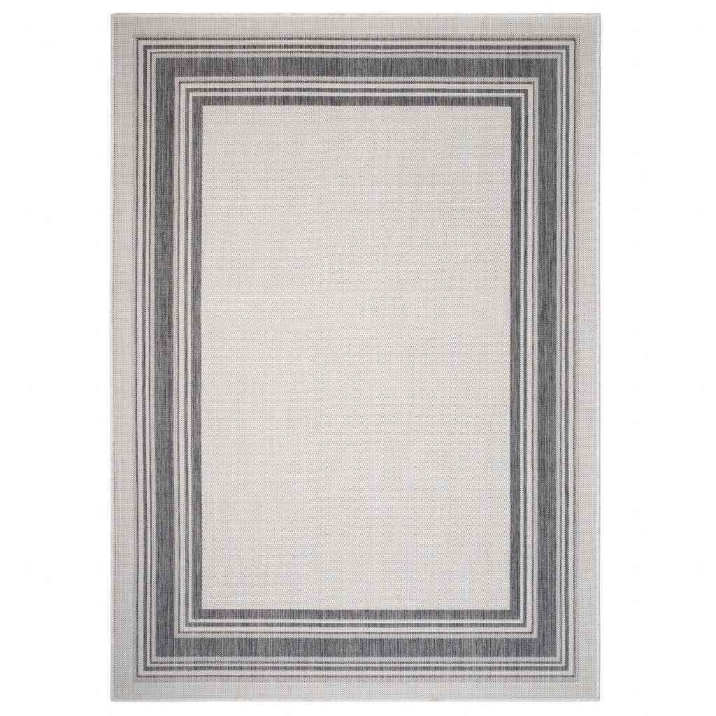 8' X 10' Gray Indoor Outdoor Area Rug